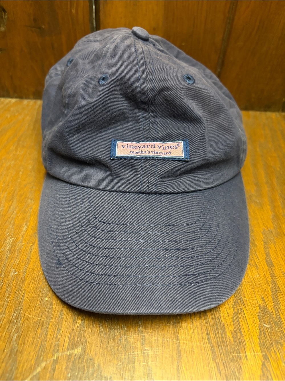 Vineyard Vines Navy Hat with Logo Patch